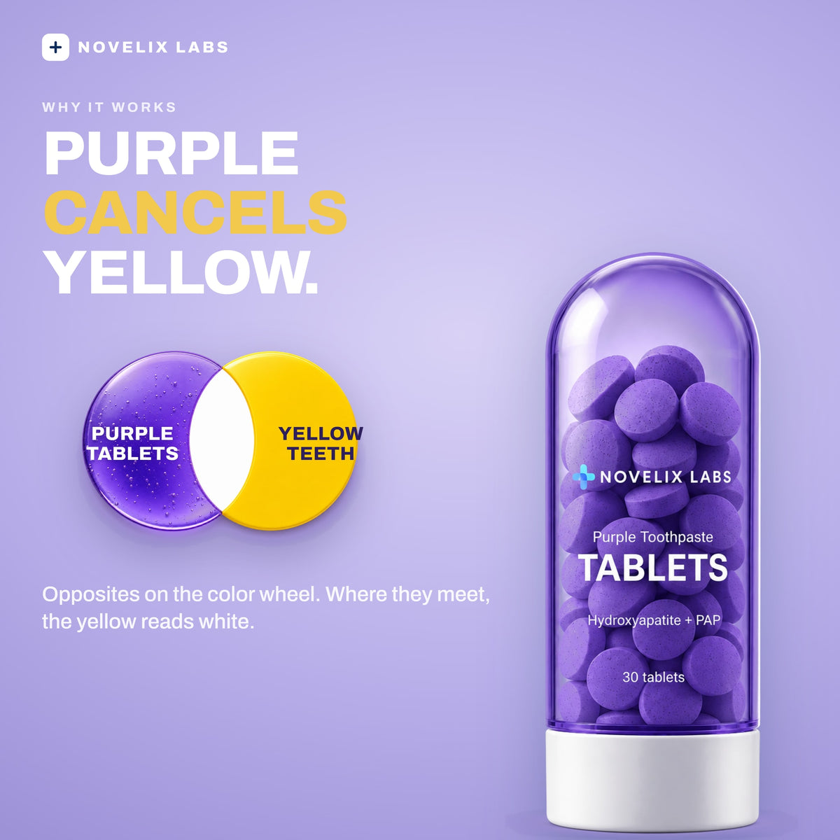 Novelix Purple Toothpaste Tablets