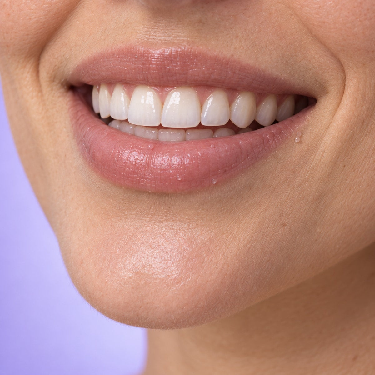 Clean glossy enamel after brushing